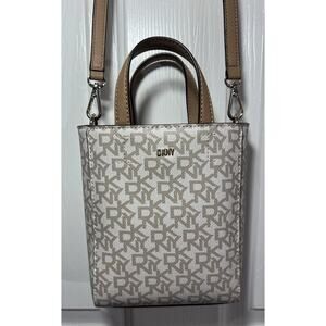 DKNY Lexi Mini N/S Tote T Crossbody Bag Cream/Tan‎ $148 New